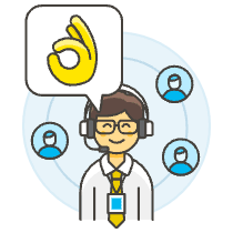 Customer Service Rating 1 6 Illustration from UX Colors Set