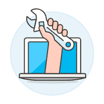 Tech Support Laptop 1 Illustration from UX Colors Set