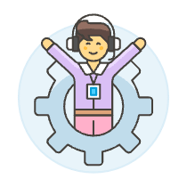 Tech Support User 1 3 Illustration from UX Colors Set