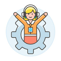 Tech Support User 1 4 Illustration from UX Colors Set