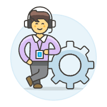 Tech Support User 2 3 Illustration from UX Colors Set