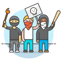 Rioters Gang Illustration from UX Colors Set