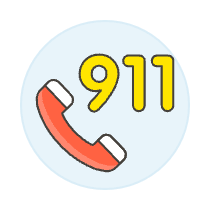 911 Call Illustration from UX Colors Set