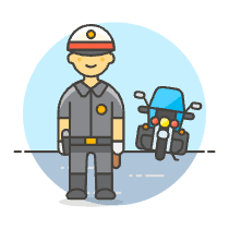 Police Bike 1 Illustration from UX Colors Set