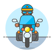 Police Biking 3 Illustration from UX Colors Set