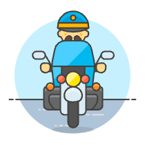 Police Biking 5 Illustration from UX Colors Set