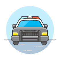 Police Car 2 Illustration from UX Colors Set