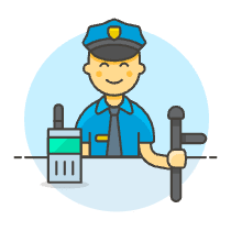 Police Officer 3 Illustration from UX Colors Set
