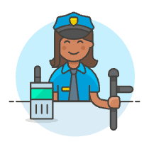 Police Officer 5 Illustration from UX Colors Set