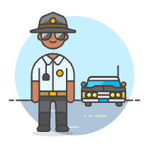 Sheriff Car 3 Illustration from UX Colors Set