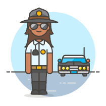 Sheriff Car 4 Illustration from UX Colors Set
