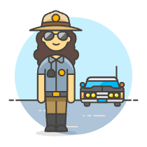 Sheriff Car 6 Illustration from UX Colors Set