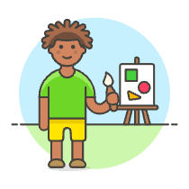 Artist Painting 1 Illustration from UX Colors Set
