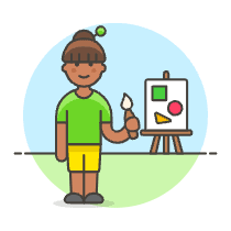 Artist Painting 2 Illustration from UX Colors Set