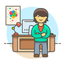Designer Stand 4 Illustration from UX Colors Set