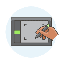 Drawing Tablet 3 Illustration from UX Colors Set