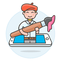 Graphic Designer 1 Illustration from UX Colors Set