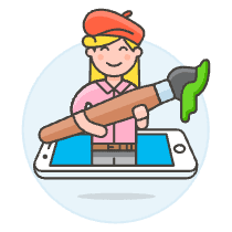 Graphic Designer 4 Illustration from UX Colors Set