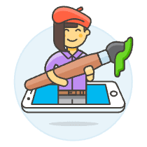 Graphic Designer 5 Illustration from UX Colors Set