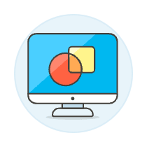 Imac Screen Illustration from UX Colors Set