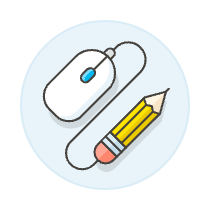 Mouse Draw Illustration from UX Colors Set