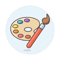 Brush Paletter Illustration from UX Colors Set