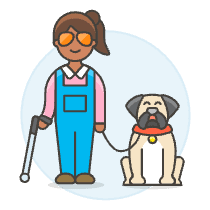 Blind Disability 6 Illustration from UX Colors Set