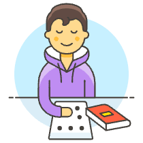 Braille Reading 2 Illustration from UX Colors Set