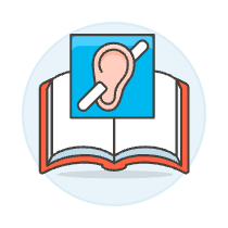 Book Deaf Person Illustration from UX Colors Set