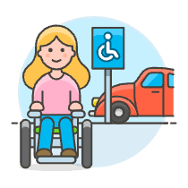 Disable Parking 4 Illustration from UX Colors Set