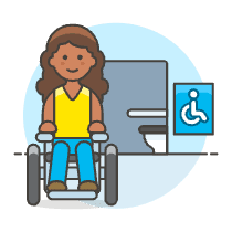 Disable Toilet 6 Illustration from UX Colors Set