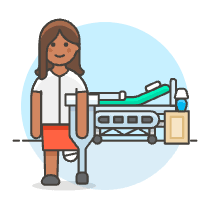 Hospitalize Person 6 Illustration from UX Colors Set