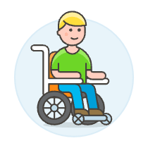 Wheelchair 1 Illustration from UX Colors Set