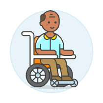 Wheelchair 3 Illustration from UX Colors Set