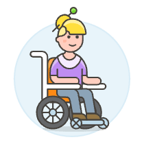 Wheelchair 4 Illustration from UX Colors Set