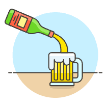 Beer Ale Pourin Illustration from UX Colors Set