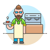 Barista 1 1 Illustration from UX Colors Set