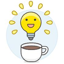 Coffee Idea Sparking Illustration from UX Colors Set