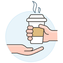 Coffee Sharing 1 Illustration from UX Colors Set