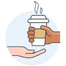 Coffee Sharing 5 Illustration from UX Colors Set