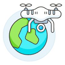 Camera Drone 4 Illustration from UX Colors Set