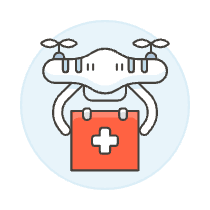 Medical Delivery Drone Illustration from UX Colors Set