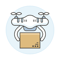 Shipping Drone Illustration from UX Colors Set