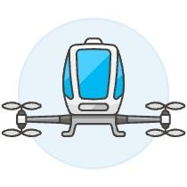Taxi Drone 2 Illustration from UX Colors Set