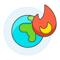 Burning Earth Illustration from UX Colors Set