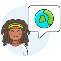 Earth Talk 3 Illustration from UX Colors Set