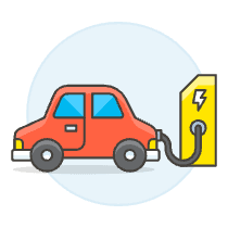 E Car Charging Illustration from UX Colors Set