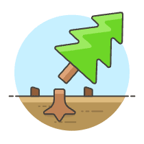 Cut Down Tree Illustration from UX Colors Set