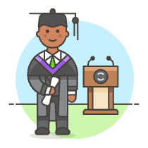 Graduate Student 3 Illustration from UX Colors Set