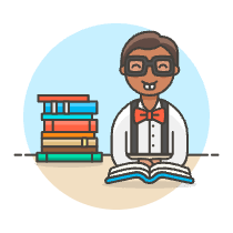 Bookworm 1 3 Illustration from UX Colors Set
